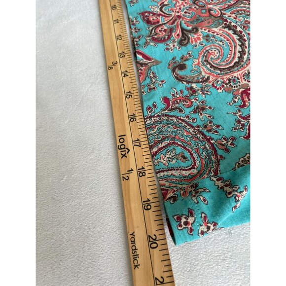 Lauren Ralph Lauren Womens Sleeveless Paisley Ruffle Top L/G Preppy100% Cotton - Picture 5 of 8